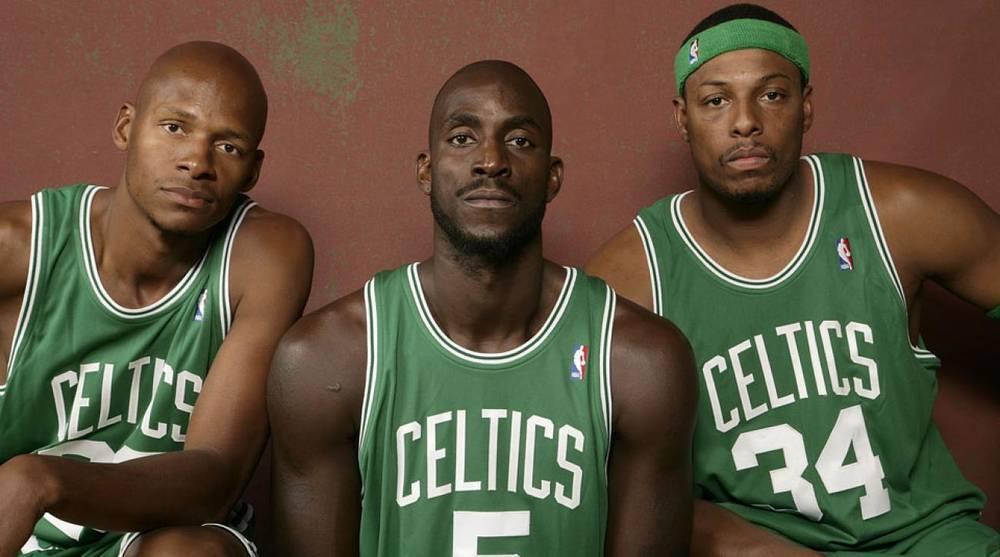 Kevin Garnett, Ray Allen and Paul Pierce