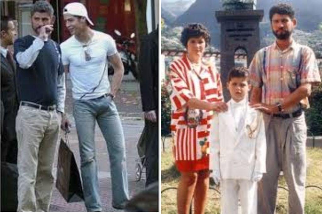 Cristiano Ronaldo image with father and mother