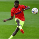 Partey warms up before a La Liga game
