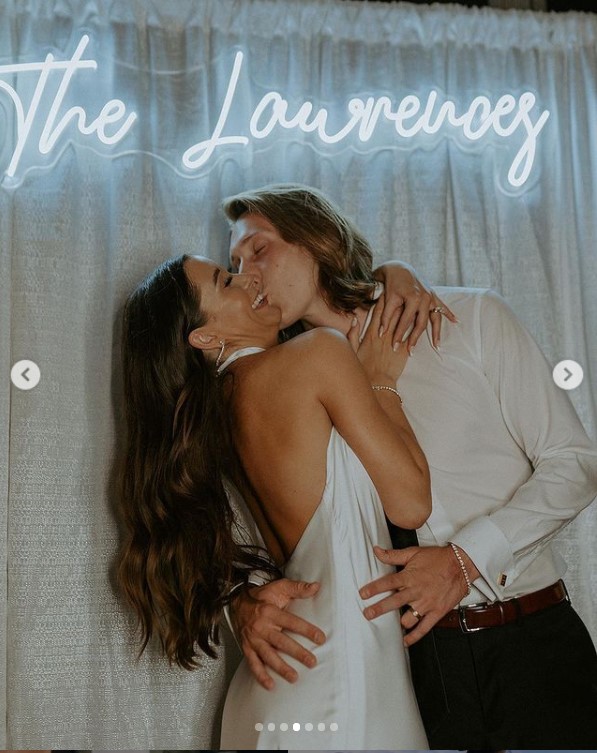 Trevor Lawrence and Marissa Mowry at their home