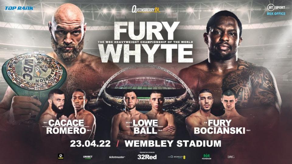 Tyson Fury vs Dillian Whyte Live stream Reddit