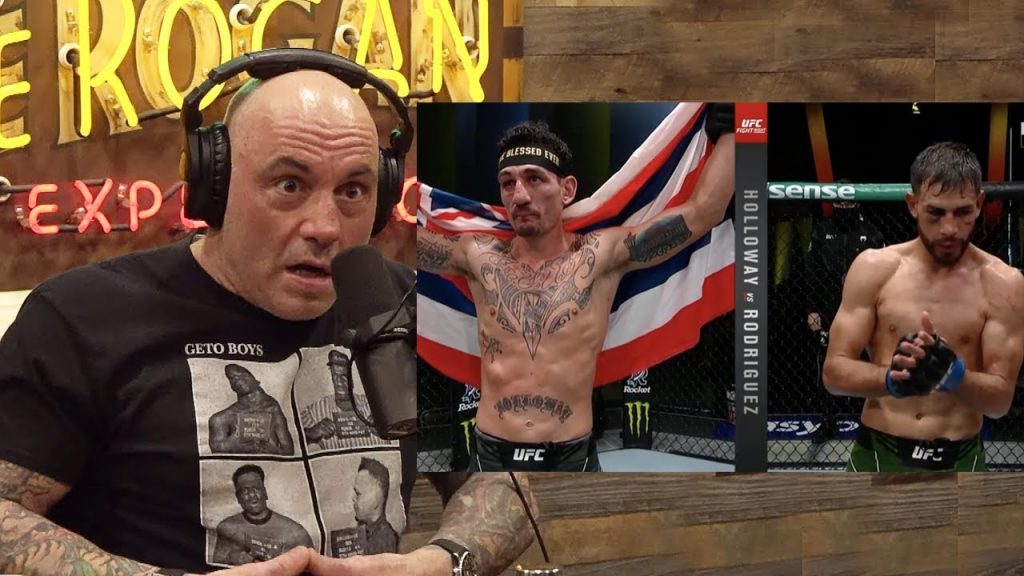 Joe Rogan doing cardio while watching the legendary UFC fight between