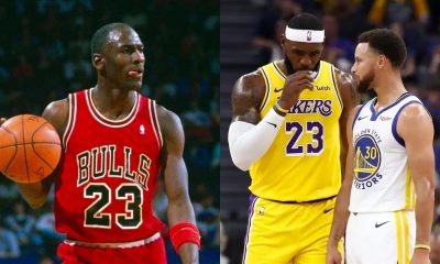 Steph Curry, LeBron James and Michael Jordan