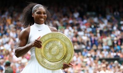 Serena Williams Wimbledon return