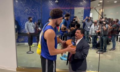 Klay Thompson with Guillermo