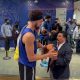 Klay Thompson with Guillermo