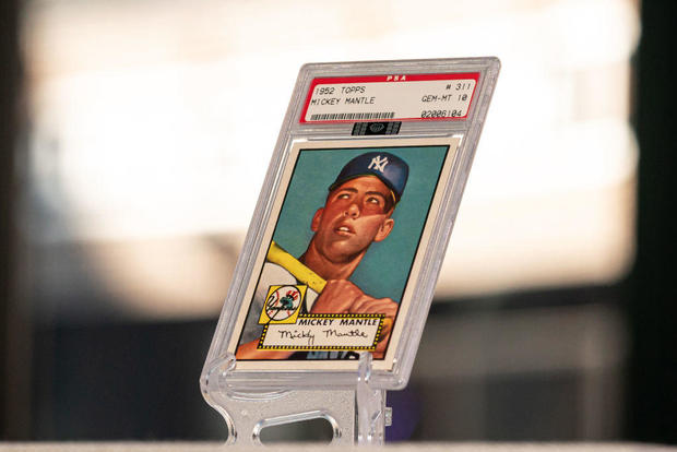 Most Expensive Baseball Card In History Mickey Mantle 1952 Topps Sold 