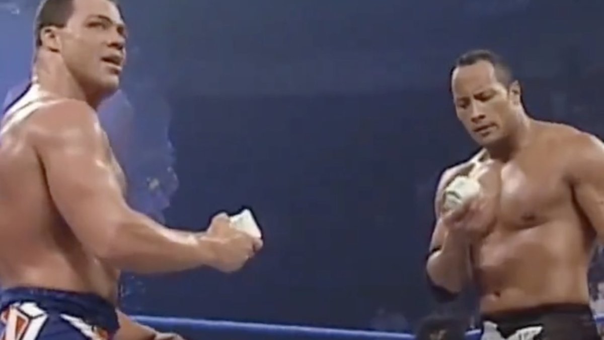 The Rock and Kurt Angle WWE