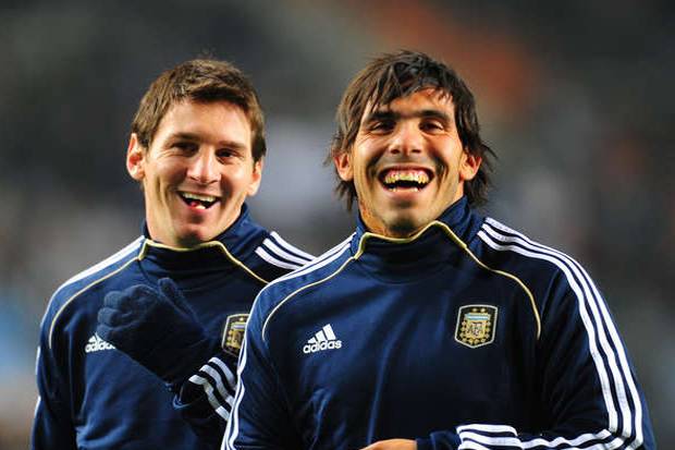 Tevez and Messi together