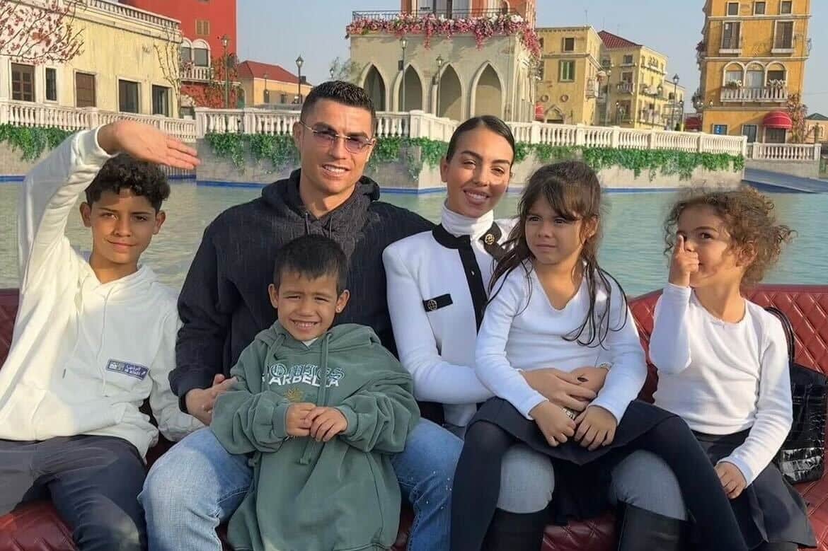 Cristiano Ronaldo and his family.