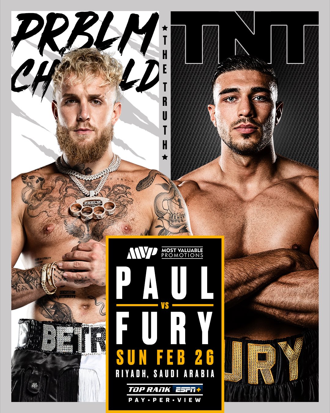 Jake Paul vs Tommy Fury Poster