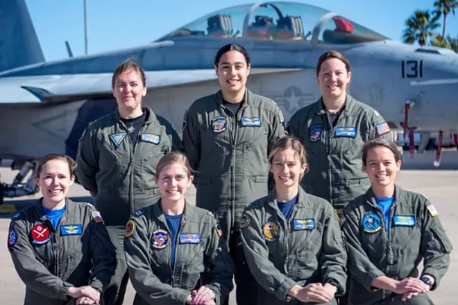 Women pilot team