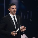 Kylian Mbappe unable to hide his stony expression after Emi Martínez wins FIFA Best Men’s Goalkeeper award