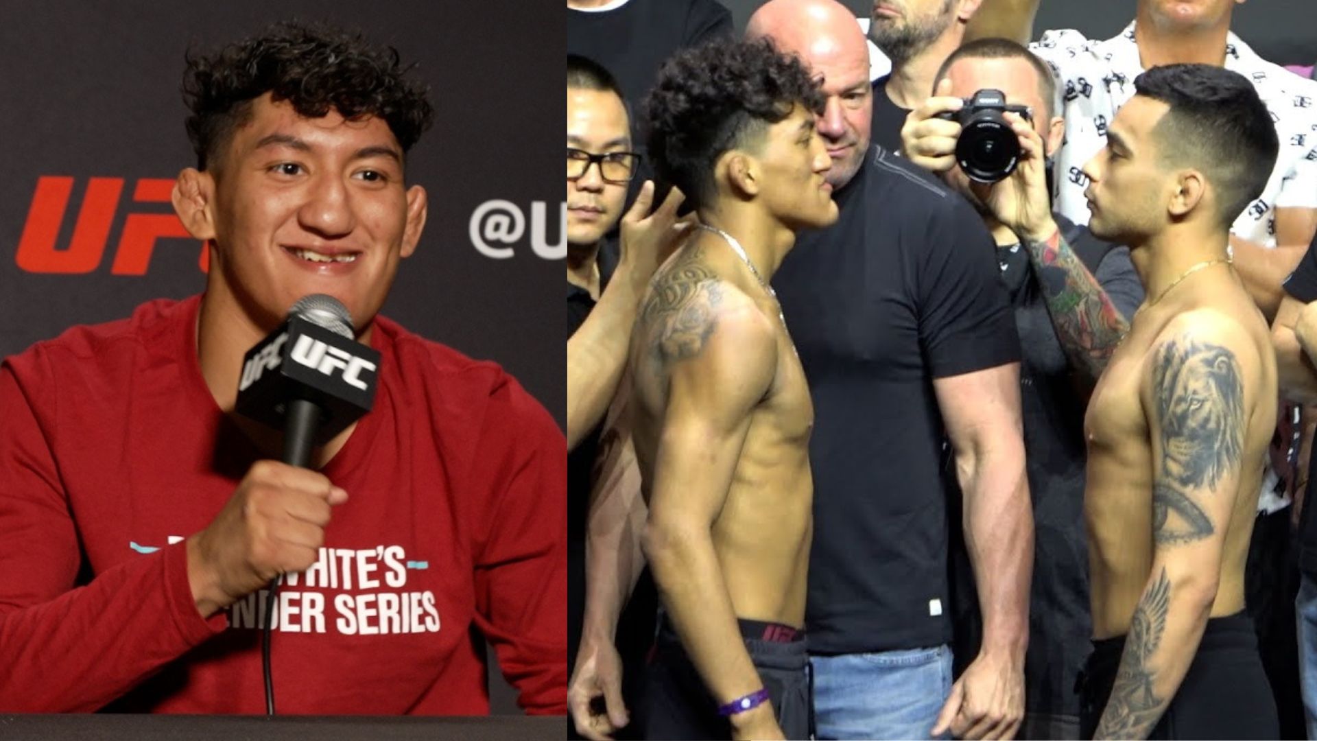 Raul Rosas Jr speaks at an UFC media interview