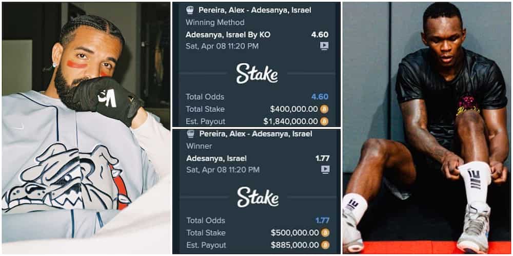 Drake bet on Israel Adesanya