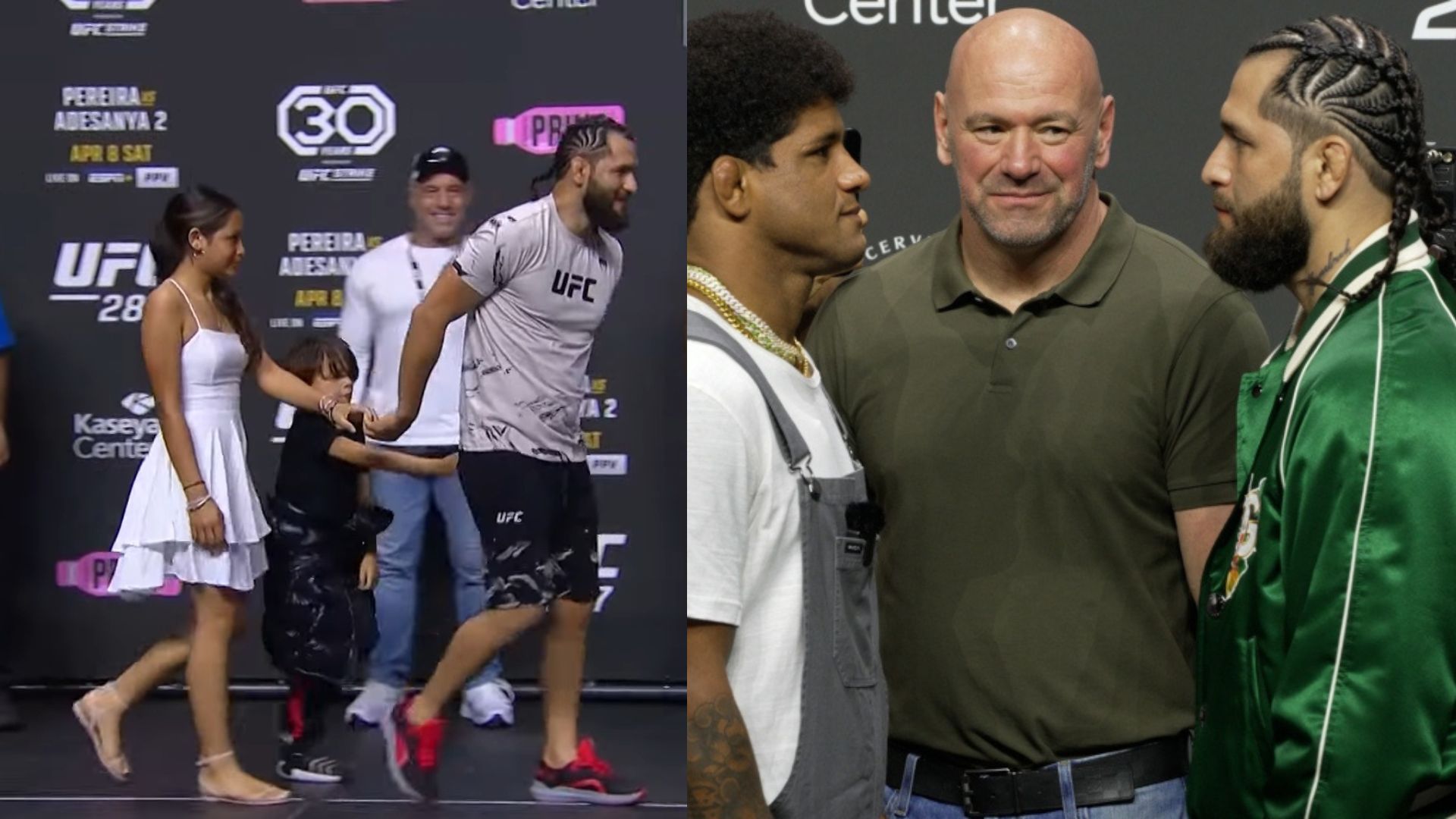 Jorge Masvidal brings his children to the weigh-ins
