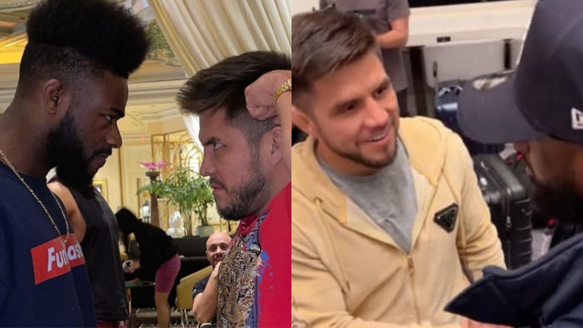 Henry Cejudo and Aljamain Sterling have a conversation