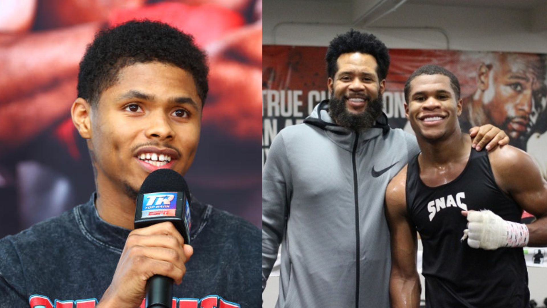 Shakur Stevenson speaking in an interview