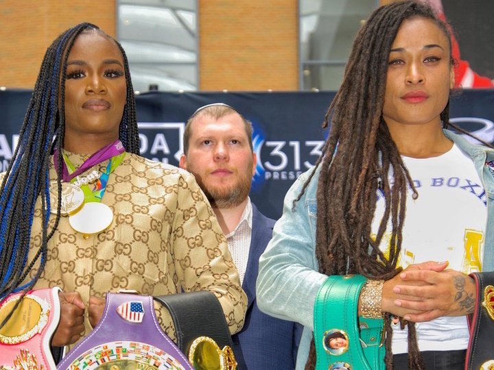 Claressa Shields faceoff vs Hanna Gabriels