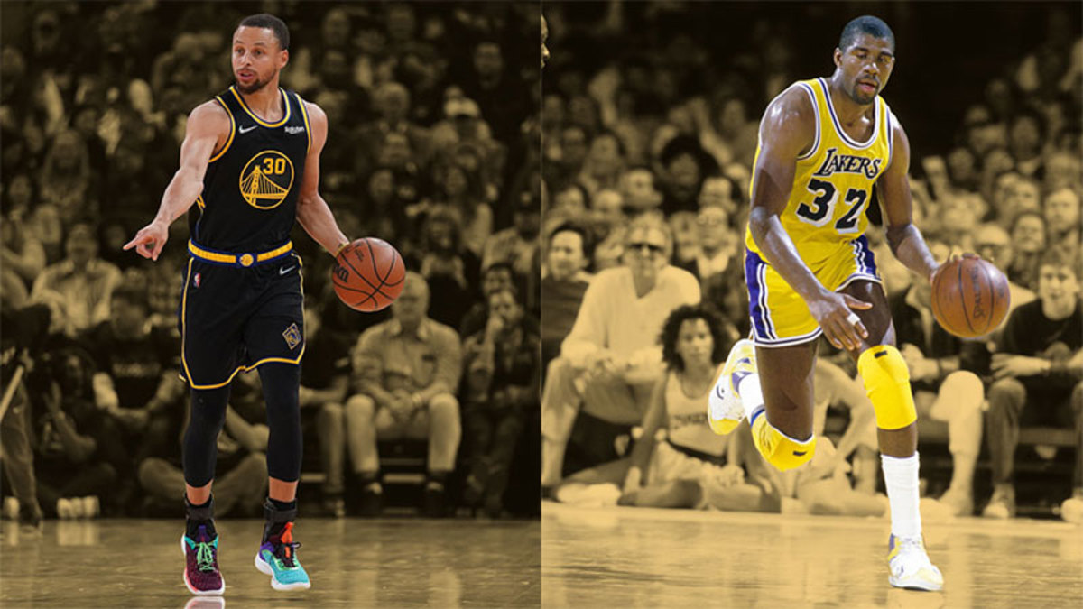 Stephen curry and Magic Johnson