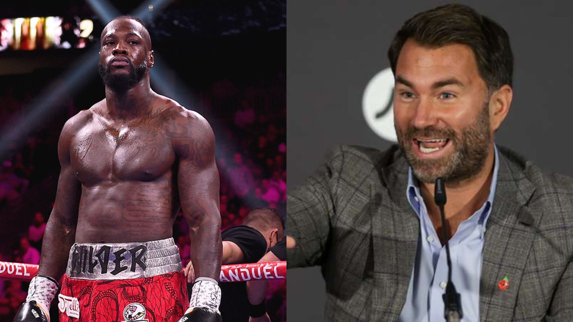 Eddie Hearn speaking about Deontay Wilder