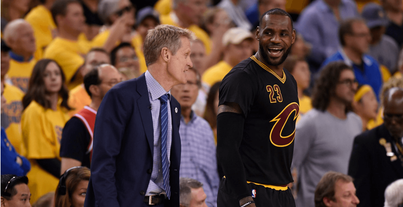 Lebron James and Steve Kerr