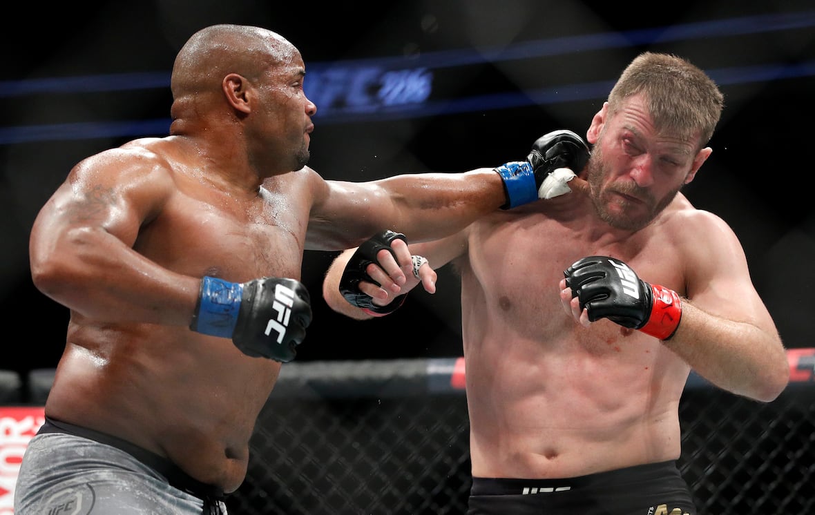 Daniel Cormier punches Stipe Miocic