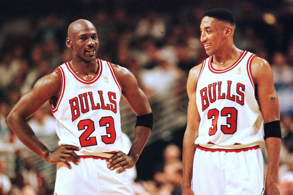 Michael Jordan and Scottie Pippen