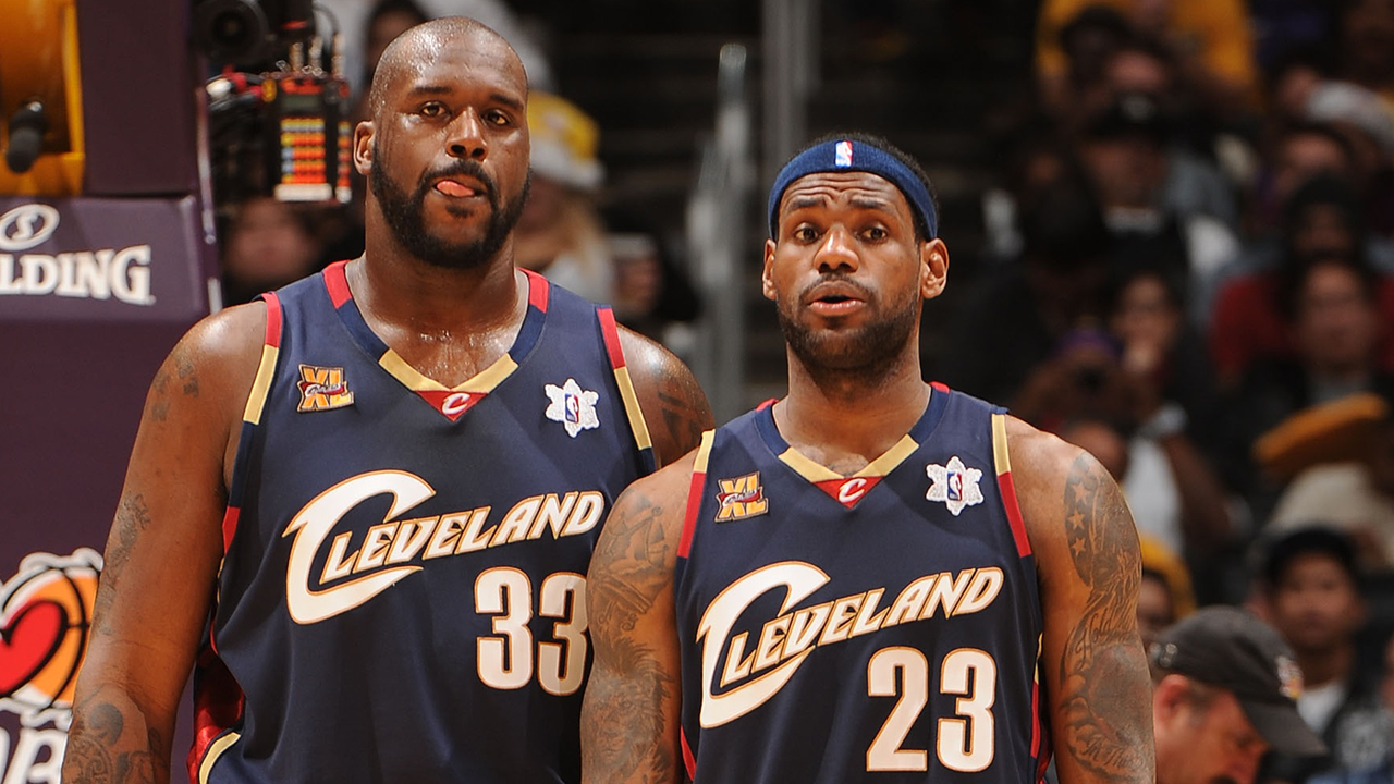 Shaquille O'Neal and LeBron James