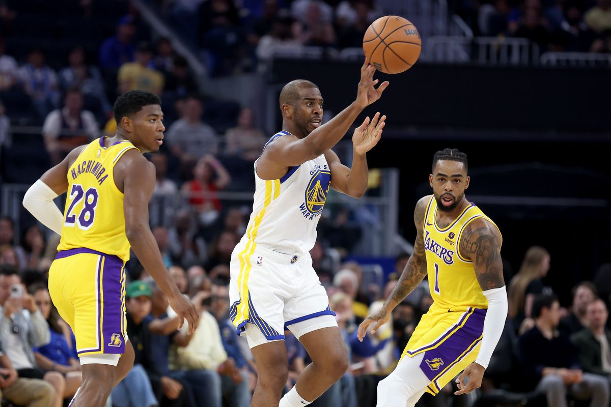 Rui Hachimura, Chris Paul and D'Angelo Russell