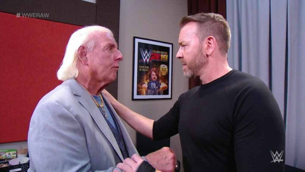 Christian Cage attacks Ric Flair