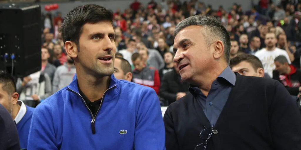 Novak Djokovic with father Srdjan Djokovic