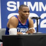 Watch: NBA star Russell Westbrook dons the cooking apron to serve 1,000 meals at 12th annual Thanksgiving dinner