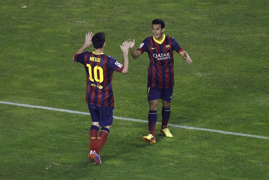 Lionel Messi and Pedro in Barcelona