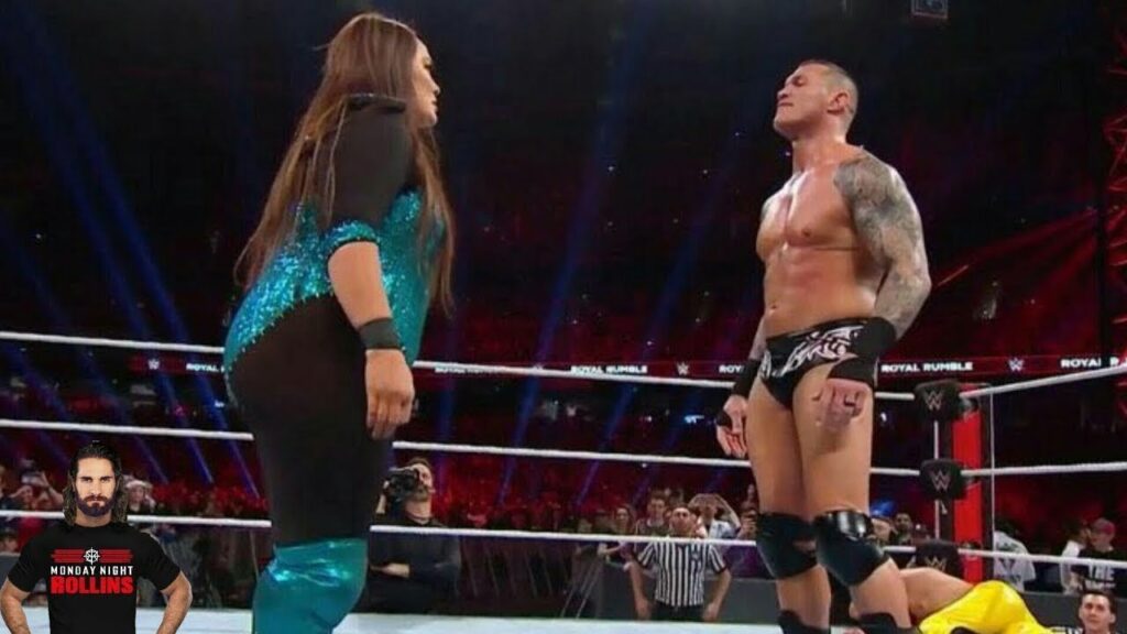 Randy Orton and Nia Jax at Royal Rumble