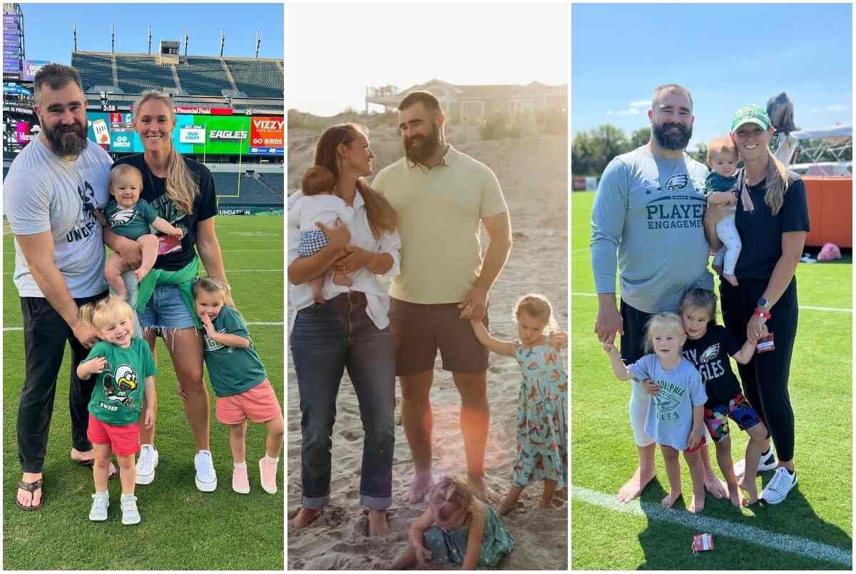 Jason Kelce and Kylie Kelce