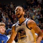 Which Warriors record did NBA star Stephen Curry break after brilliant performance against Rockets?