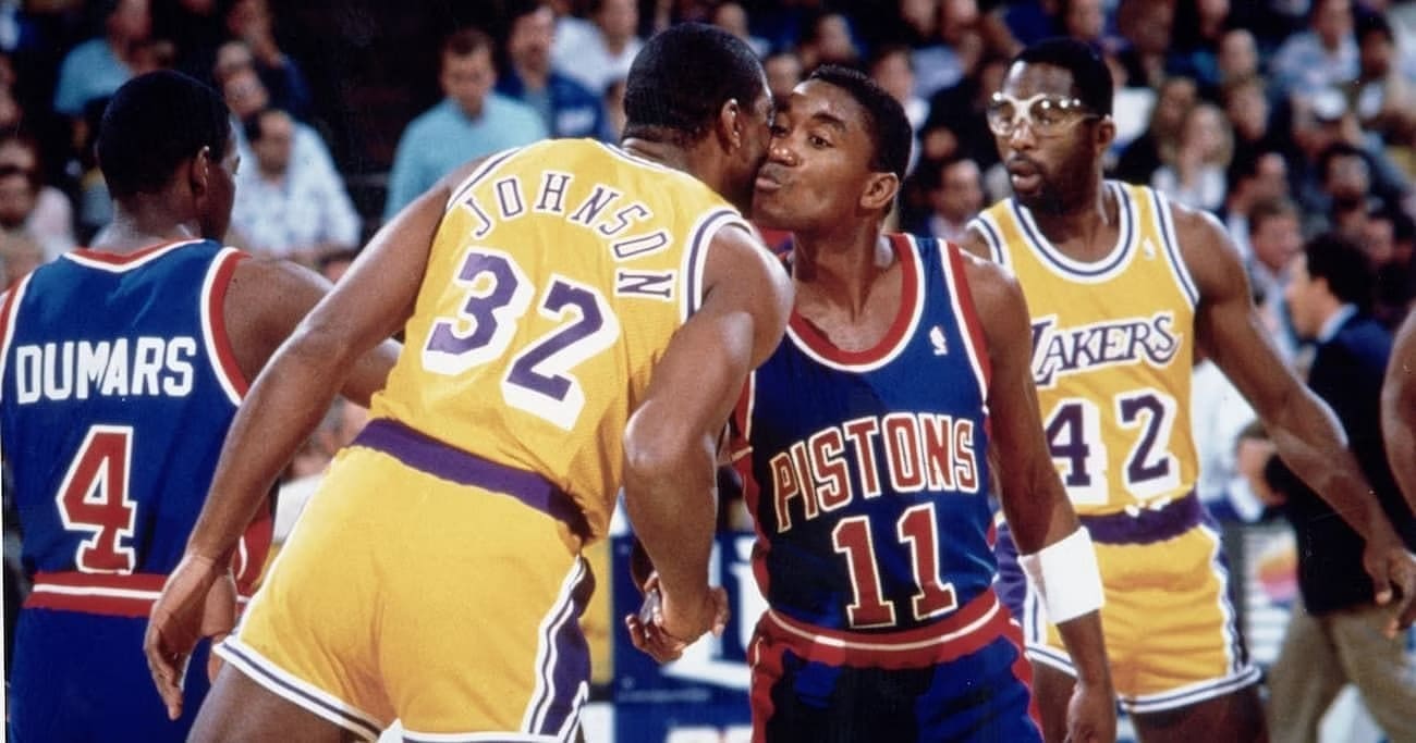 Magic Johnson and Isiah Thomas reunites after along beef between the two