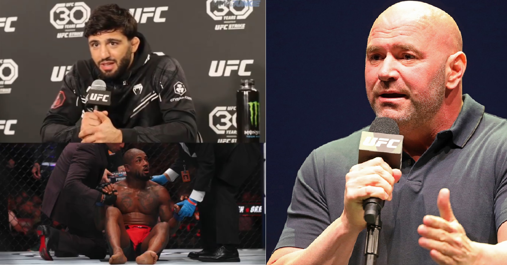 Dana White not impressed with late Stoppage but Arman is Pleased