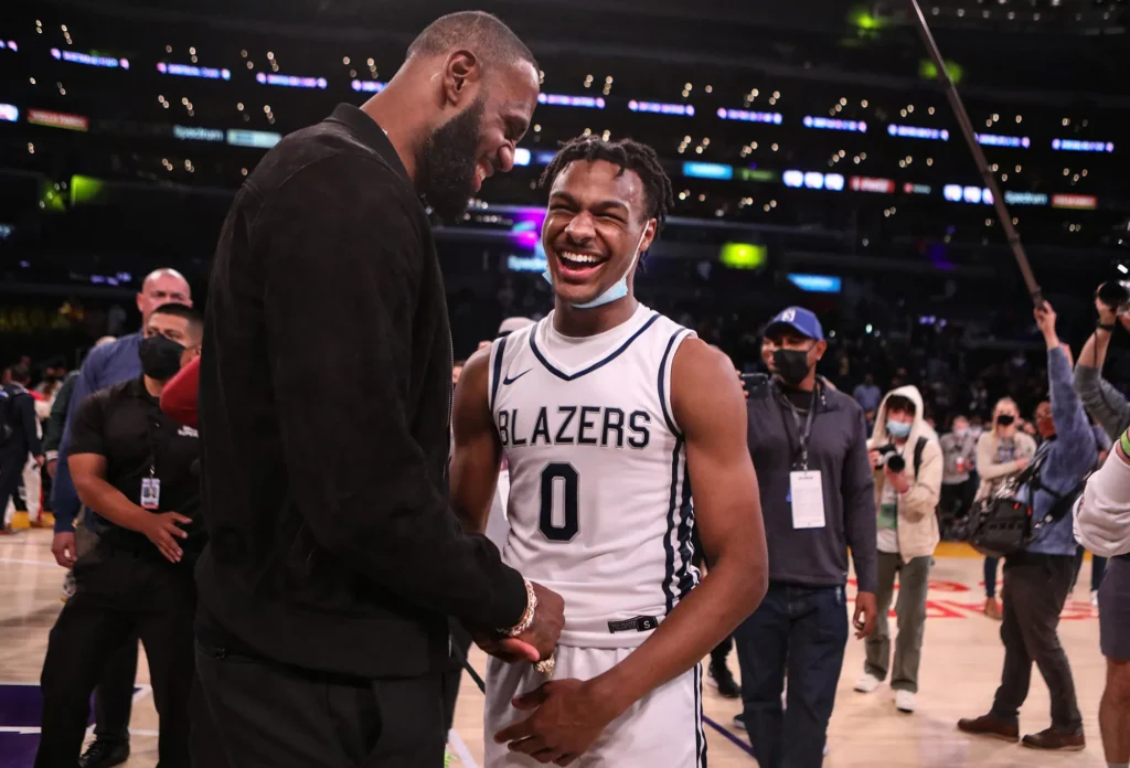 Lebron James and his son Bronny James