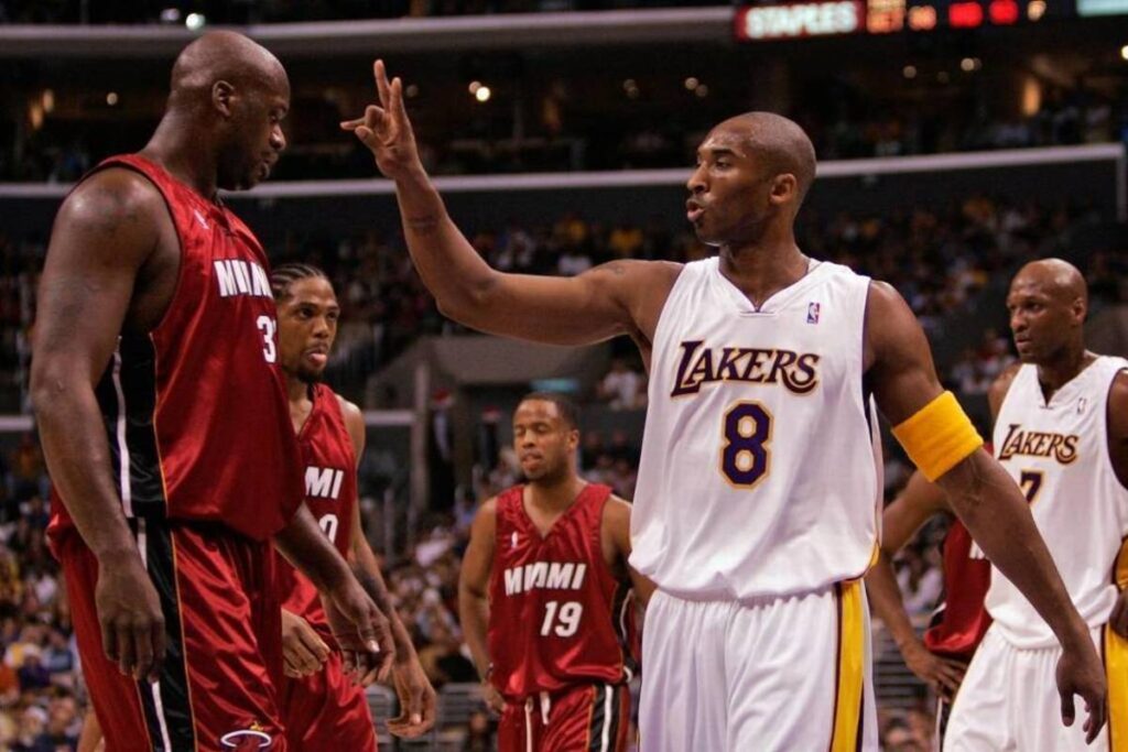The famous Christmas Day matchup between Kobe Bryant and Shaquille O'Neal.