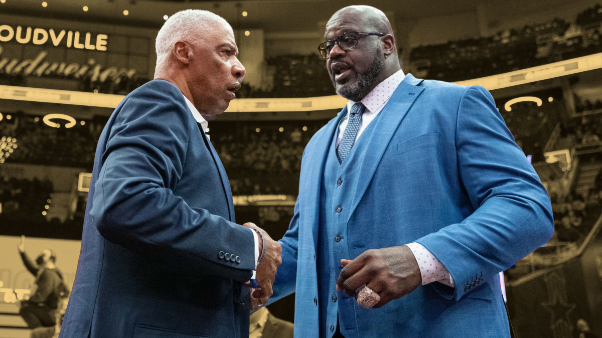 Shaquille O'Neal and his hero Dr. J