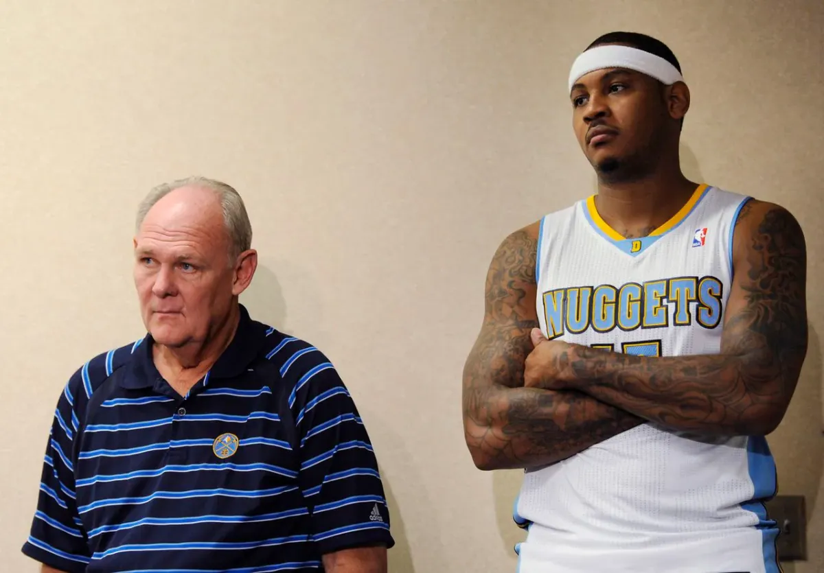 George Karl and Carmelo Anthony
