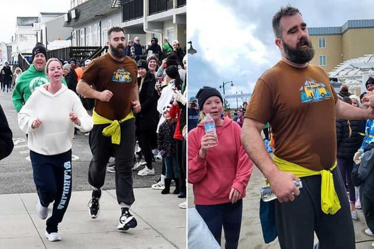 Jason Kelce completed 5km run at charity event to raise money for children with autism