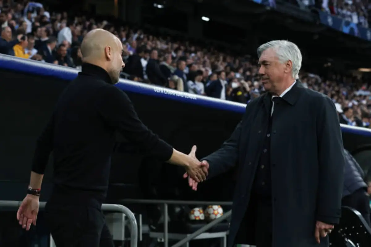 Pep Guardiola and Carlo Ancelotti